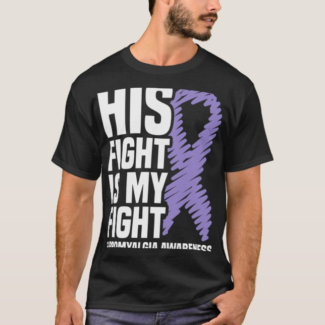 T-shirt Sa Lutte Est Ma Lutte Contre La Fibromyalgie (Devant)