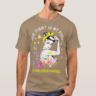 T-shirt Sa Lutte Est Ma Lutte Contre Le Cancer De L'Enfanc