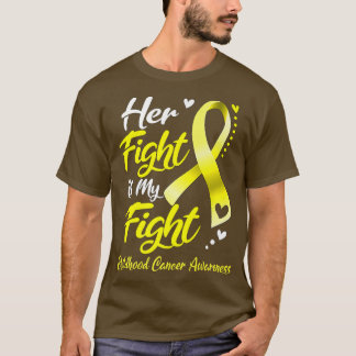 T-shirt Sa Lutte Est Ma Lutte Contre Le Cancer De L'Enfanc