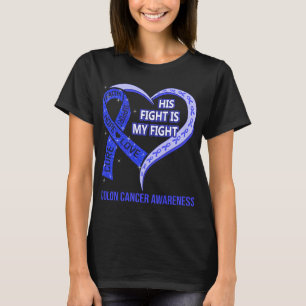 T-shirt Sa Lutte Est Ma Lutte Contre Le Cancer Du Colon Se