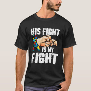 T-shirt Sa Lutte Est Ma Lutte Rubon Puzzle Pièce Autisme A