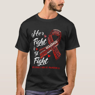T-shirt Sa lutte est ma lutte Sensibilisation à l'abus de 