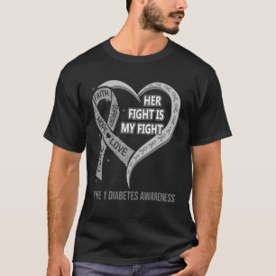 T-shirt Sa Lutte Est Ma Lutte Type 1 Sensibilisation au di