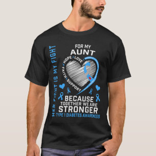 T-shirt Sa Lutte Est Ma Tante Type 1 Diabète Chemise G