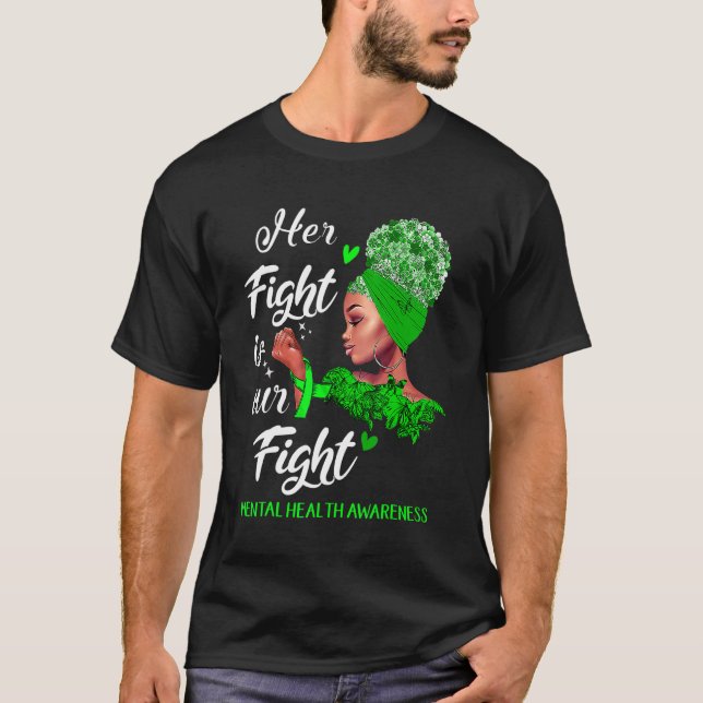 T-shirt Sa Lutte Est Notre Lutte Contre La Santé Mentale 1 (Devant)
