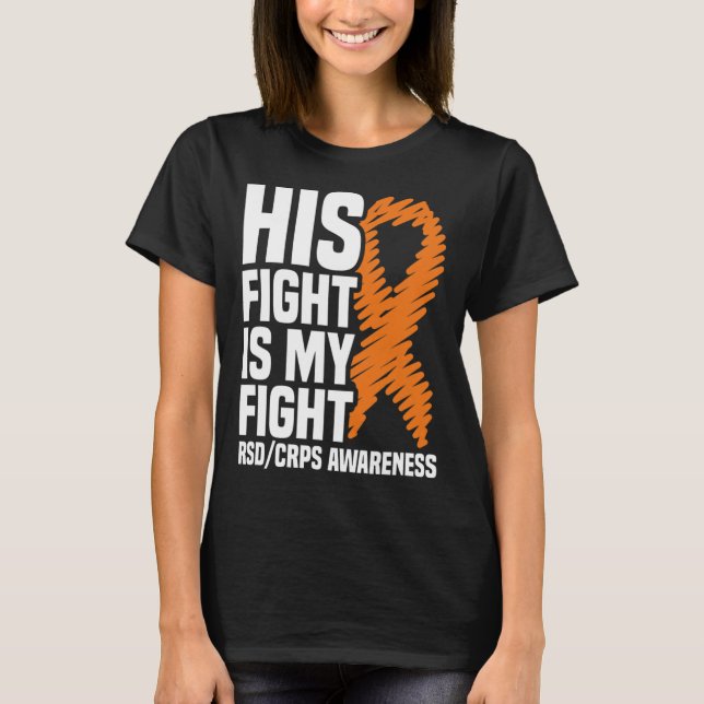 T-shirt Sa Lutte Ma Lutte Orange Ribbon Rsdcrps Sensibilis (Devant)