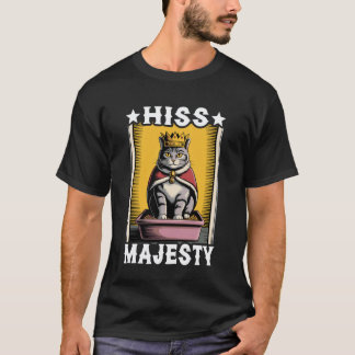 T-shirt Sa Majesté Bac à Litière Drôle de Chat Mignon