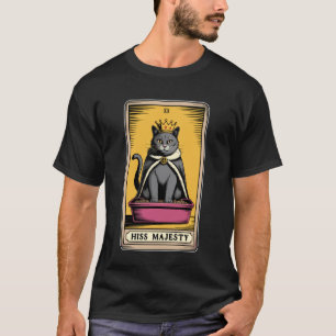 T-shirt Sa Majesté Carte Tarot Mystique Bac à Litière pour