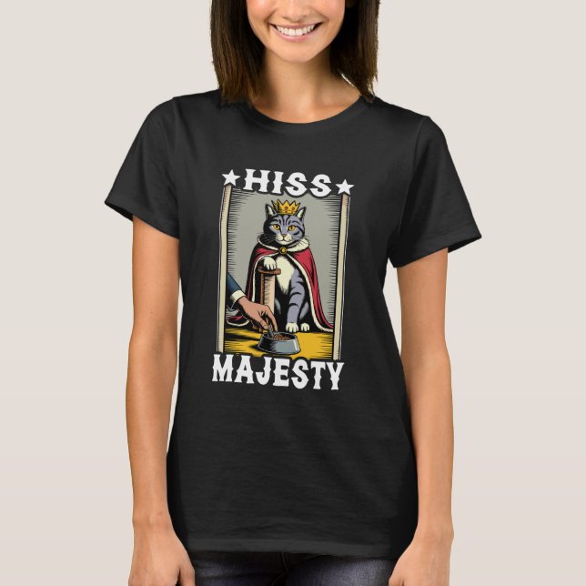 T-shirt Sa Majesté Chat Chaton Amoureux Chat (Devant)