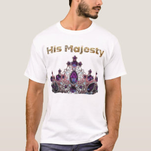 T-shirt Sa Majesté - Couronne Royale de Design Violet