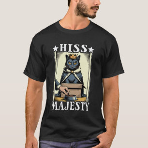 T-shirt Sa Majesté Drôle Chat Dans Boîte Mignon Chat
