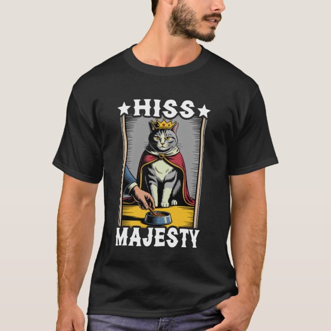 T-shirt Sa Majesté Drôle Chat Royal Mignon Chat (Devant)