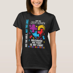 T-shirt Sa Tante de Sensibilisation sur l'autisme Bleu Gra