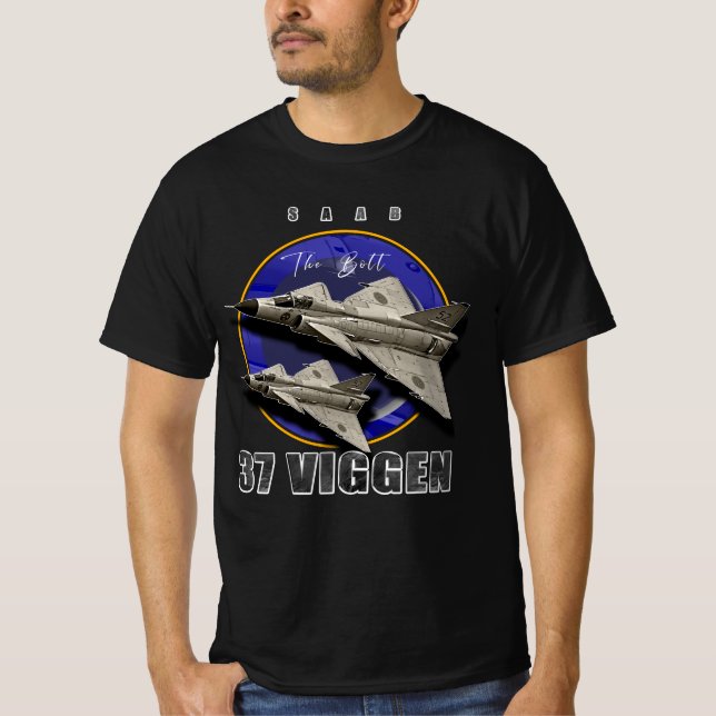 T-shirt Saab 37 Viggen Swedish Multi Combat Aircraft (Devant)