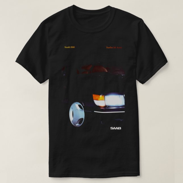 T-SHIRT SAAB 900 TURBO 16 AERO   (Design devant)