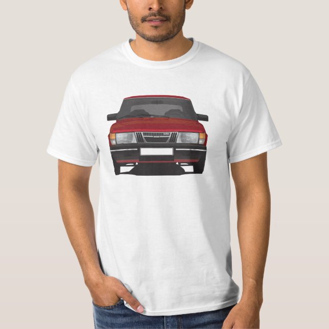 T-shirt Saab 900 turbo (rouge) (Devant)