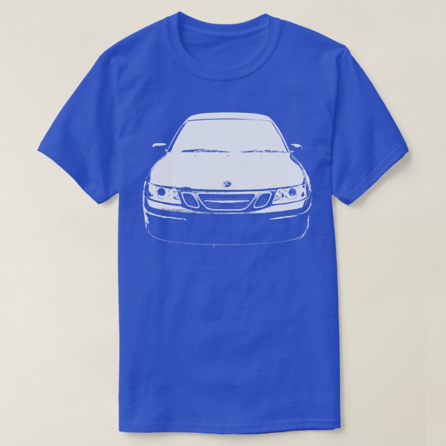 T-shirt Saab 93 OG 1ère génération monobloc classique blan (Design devant)