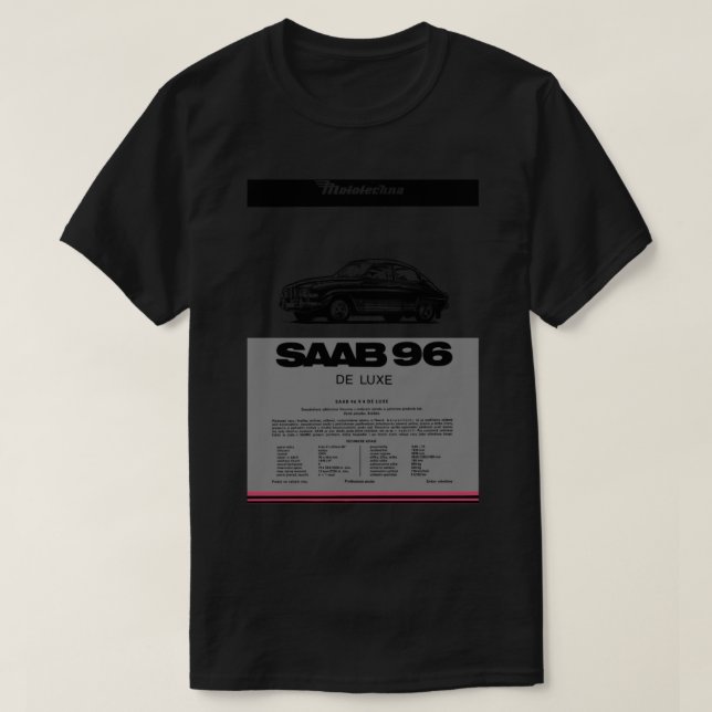T-SHIRT SAAB 96 - HANDBOOK PROPRIÉTAIRE_S (Design devant)
