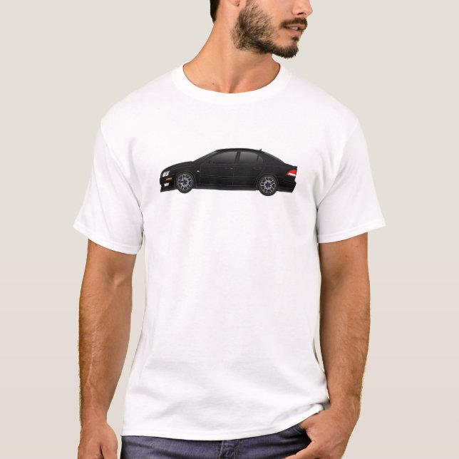T-shirt saab 9-3 solides solubles aérien dans le noir (Devant)