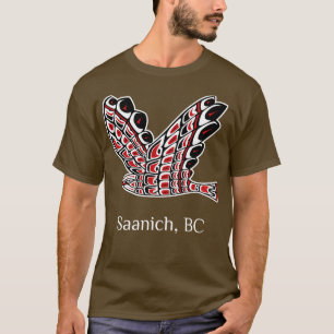 T-shirt Saanich Buse rouge Oiseau natif de proie Art Long
