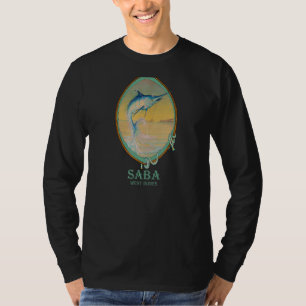 T-shirt Saba West Indies Vintage Offshore Fishing Vacances