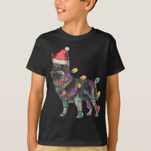 T-SHIRT SABLE ALLEMAND SHEPHERN AVEC SANTA CLAUS CASQUETTE