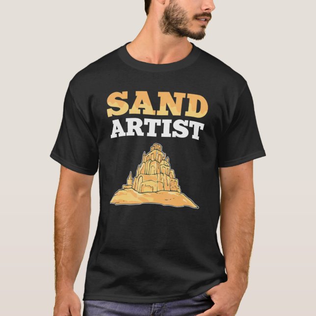 T-shirt Sable Artiste Château de sable et Sable Sculpture (Devant)
