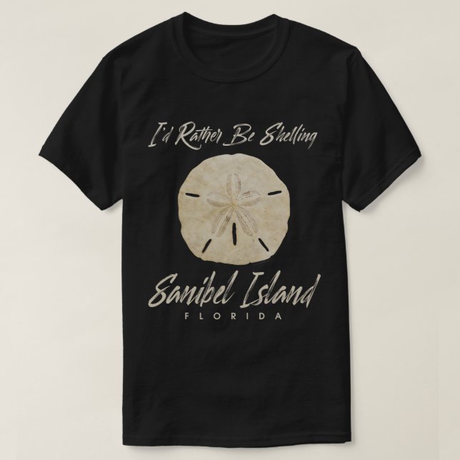 T-shirt Sable de bombardement Coquillage de fond Sanibel I (Design devant)