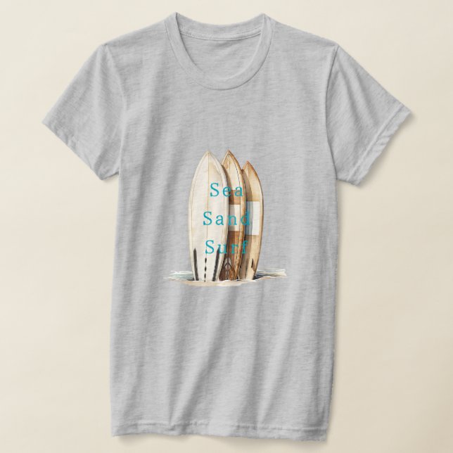 T-shirt Sable de mer Surf Beach Surfboards (Poser)