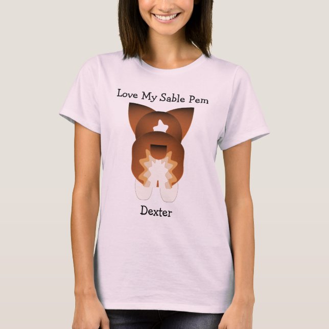 T-shirt Sable Pembroke Welsh Corgi (Devant)