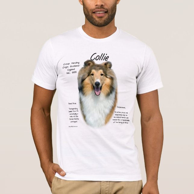T-shirt Sable Rough Collie Rencontrez la race (Devant)