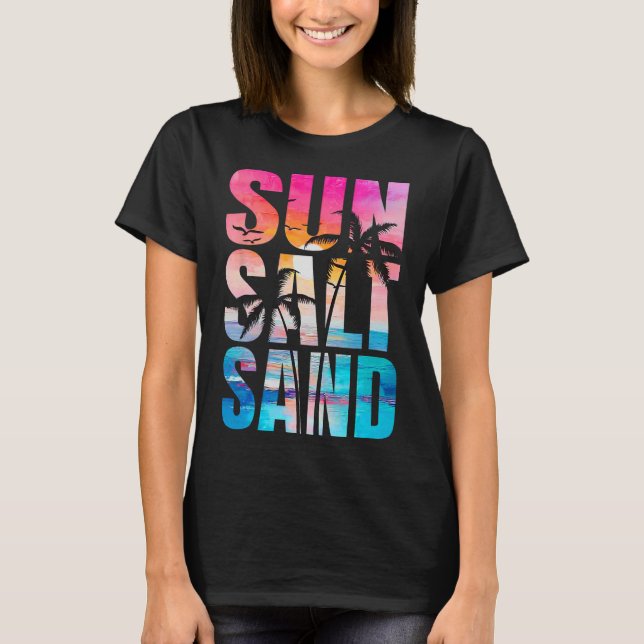T-shirt Sable Soleil Sable Vacances été Hawaii Beach Funny (Devant)