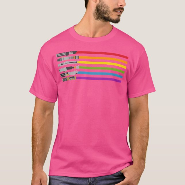 T-shirt Sabre Laser Arc-en-Ciel (Devant)