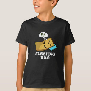 T-shirt Sac à couchage Funky Pun à sac en papier foncé BG