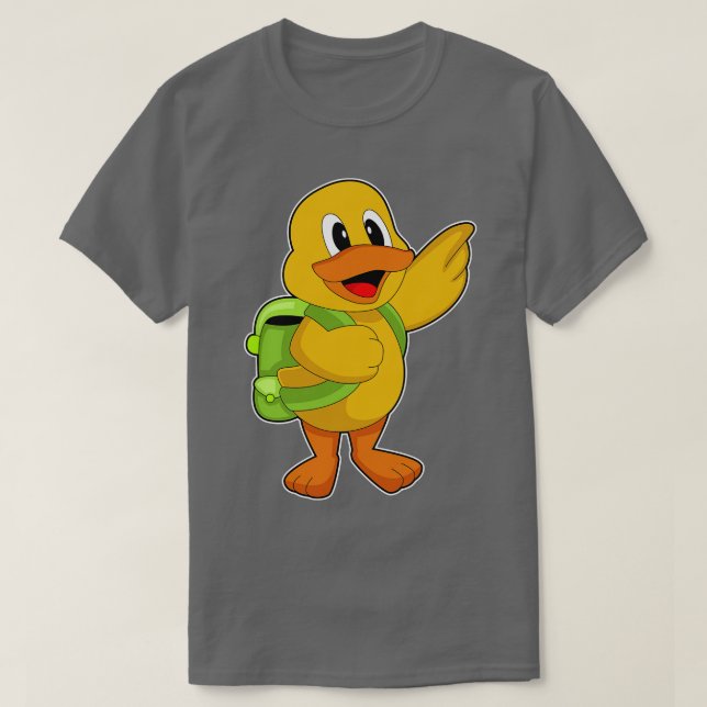 T-shirt Sac à dos de randonneur à canard (Design devant)
