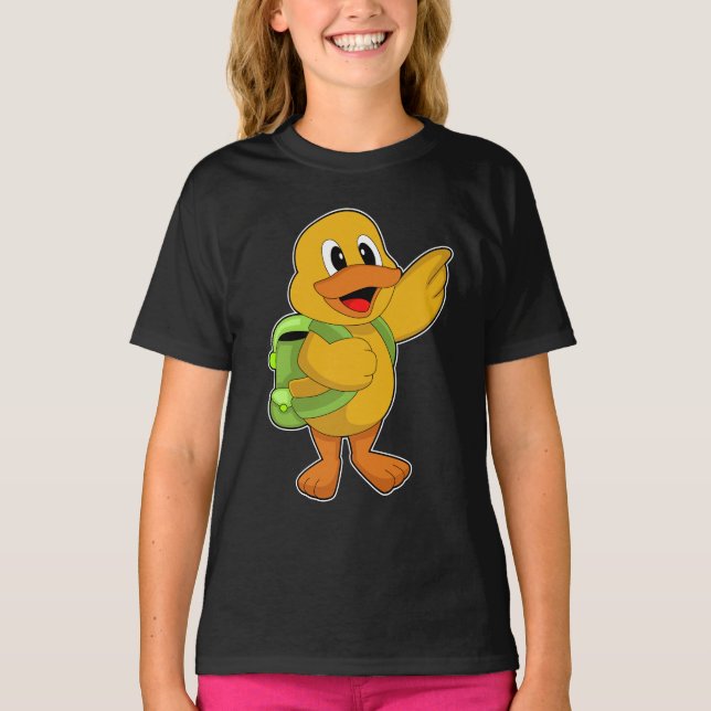 T-shirt Sac à dos de randonneur à canard (Devant)