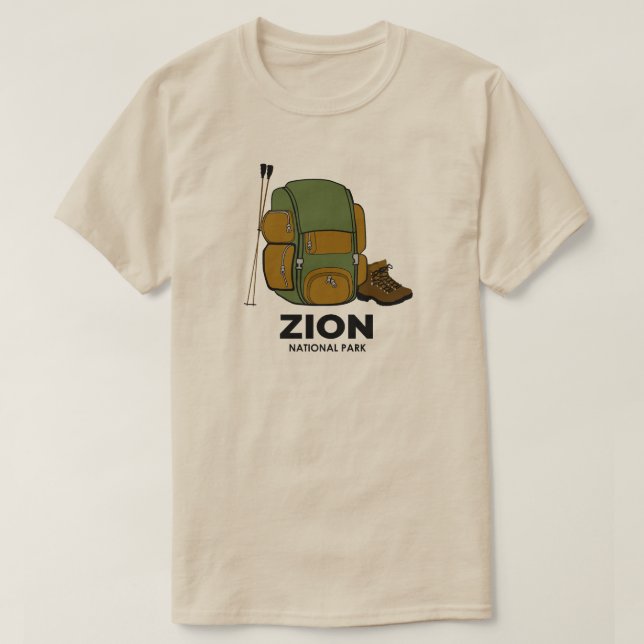 T-shirt Sac à dos du parc national de Zion (Design devant)