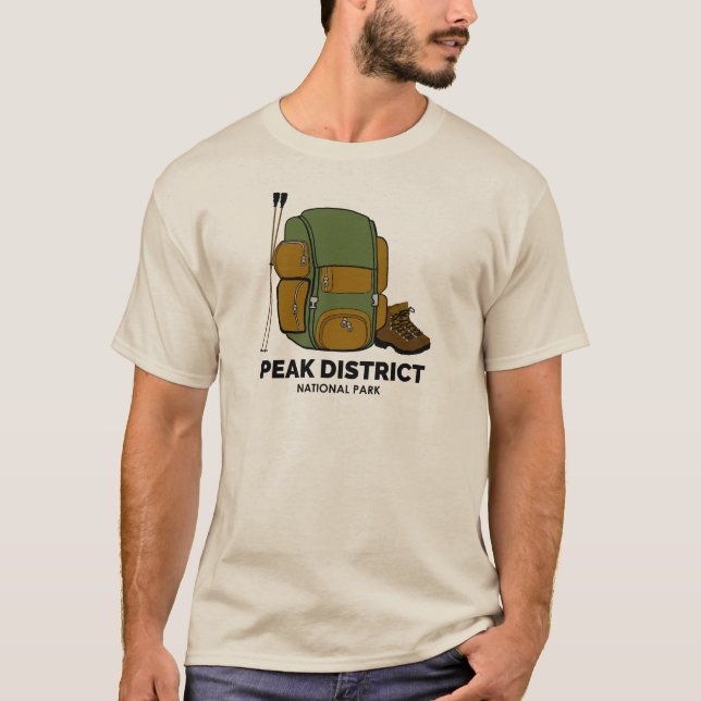 T-shirt Sac à dos du parc national du district Peak (Devant)