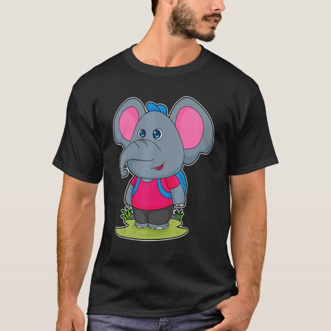 T-shirt Sac à dos Elephant Hiker (Devant)