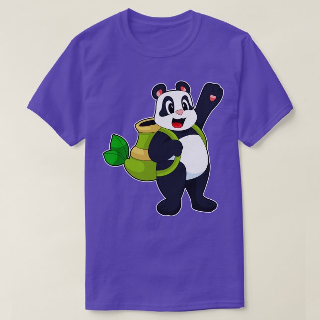 T-shirt Sac à dos Panda Bamboo (Design devant)