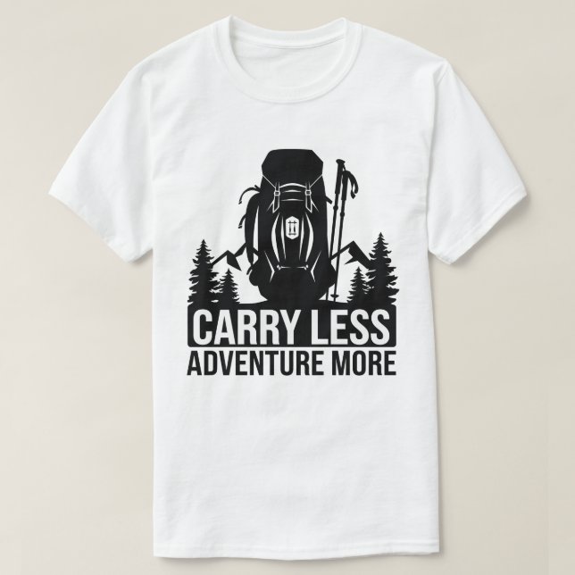 T-shirt Sac à dos Randonnée pour devis d'aventure avec pôl (Design devant)