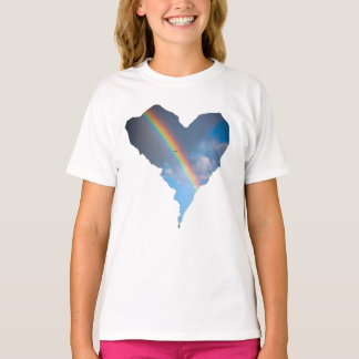 T-shirt Sac à main Ciel Arc-en-ciel Cœur | Toile de la Nat