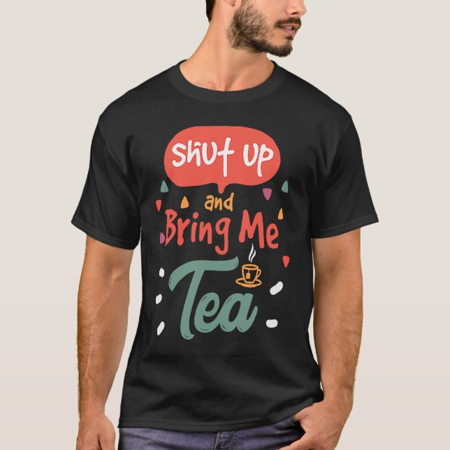 T-shirt Sac à thé Steeping Warm Tea Drinker Matcha Relax (Devant)