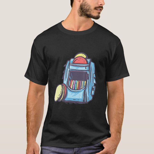 T-shirt Sac De Golf Disque Avec Disques (Devant)