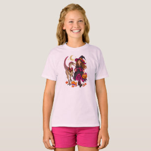 T-shirt Sac de Halloween pour enfants sorcière & Masiakasa