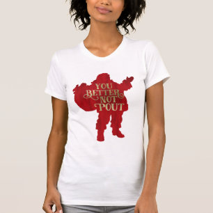 T-shirt Sac de jouets du Père Noël rouge et or Tu ferais m