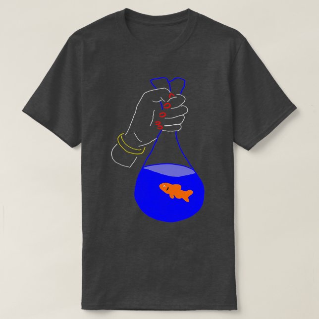 T-shirt Sac de poisson d'or Neon Illustration Cadeau (Design devant)