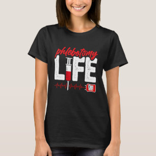T-shirt Sac de sang Phlebotomie Vie Phlebotomiste Hommes F