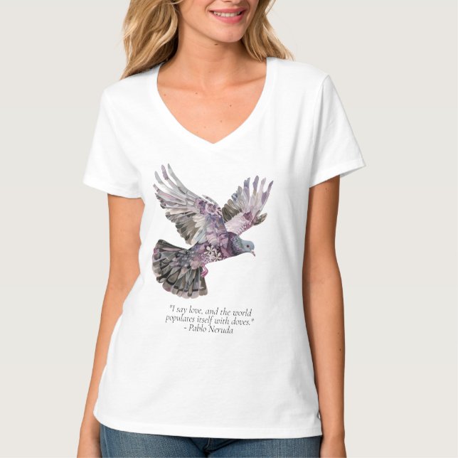 T-shirt Sac fourre-tout de citation de Pablo Neruda (Devant)