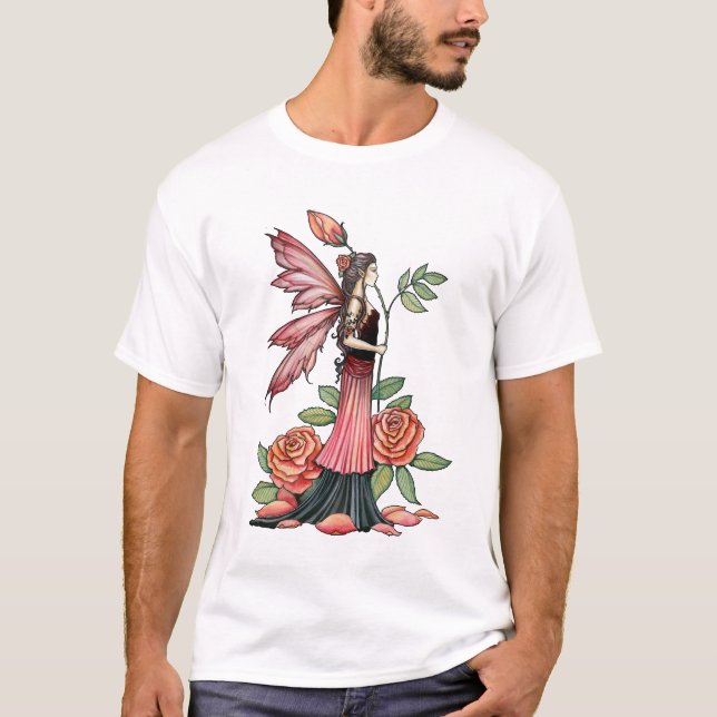 T-shirt Sac fourre-tout gothique de roses rouges Fairy par (Devant)